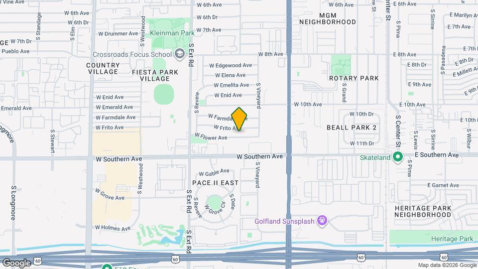 606 W Flower Ave Map and Location Details