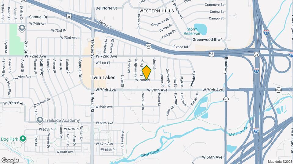 940 W 70th Pl Map and Location Details