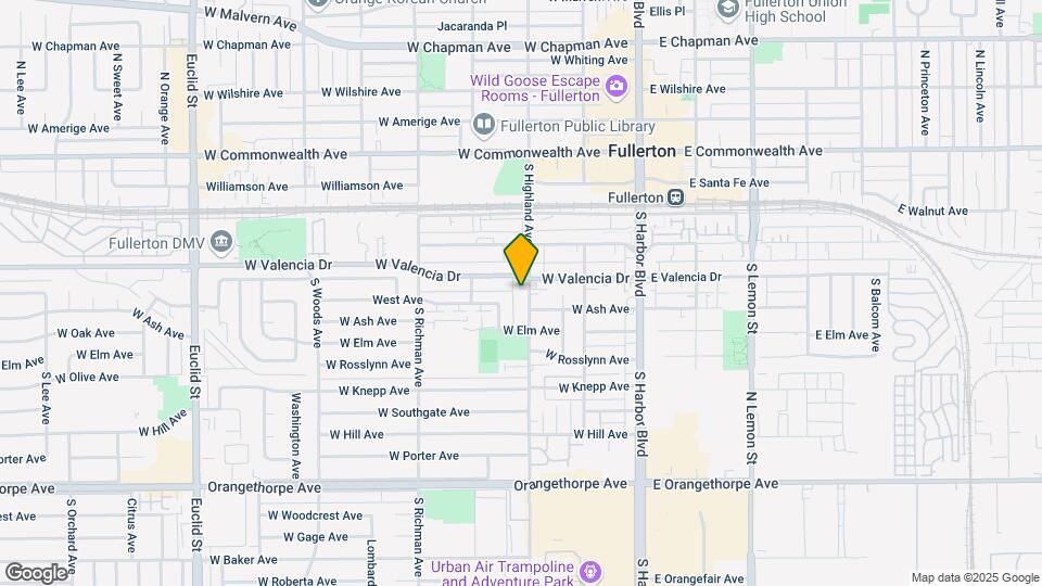 513 S Highland Ave Map and Location Details