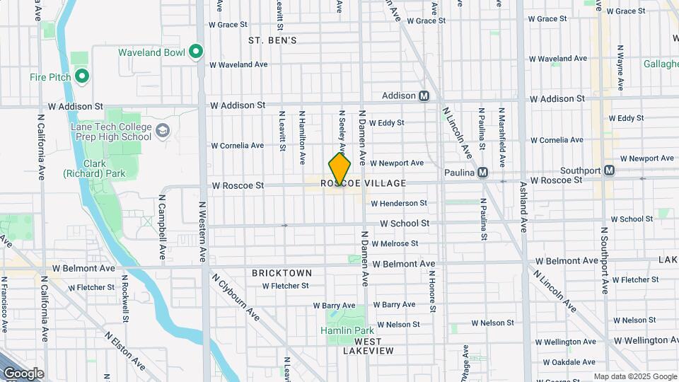 2037 W Roscoe St Map and Location Details