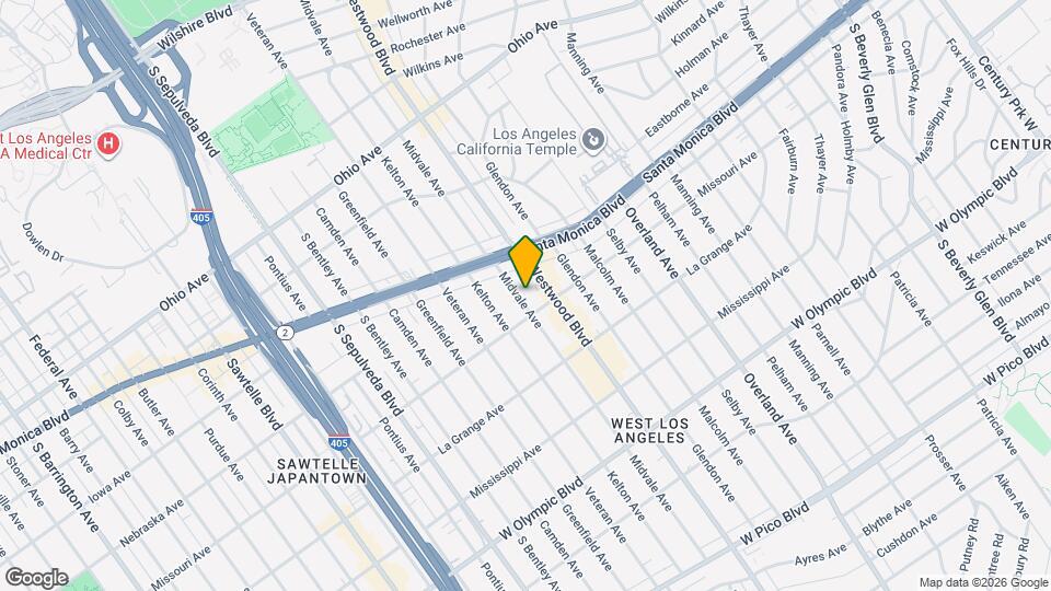 1850 Midvale Ave Map and Location Details