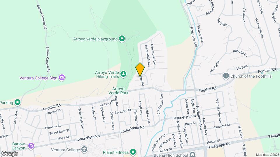 555 Skyline Rd Map and Location Details