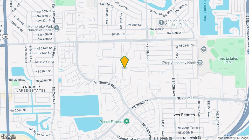 21018 NE 8th Ave Mapa y Detalles de la Ubicación