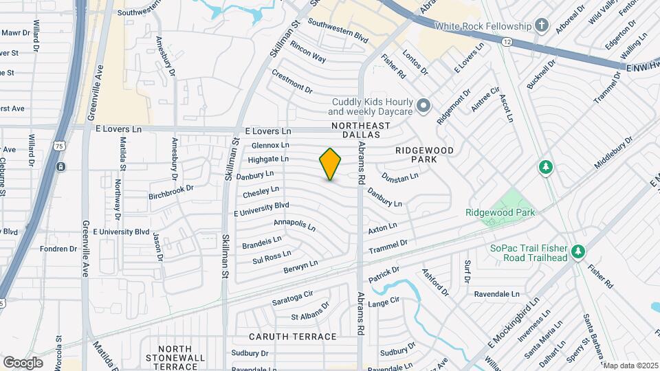 6318 Danbury Ln Map and Location Details