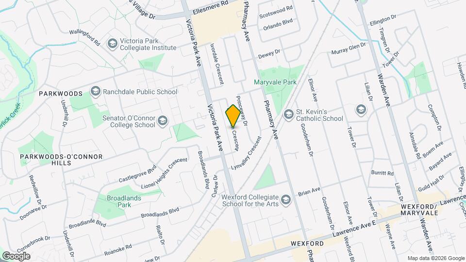 40 Greylawn Crescent Map and Location Details