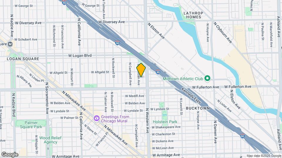 2431 N Artesian Ave Map and Location Details