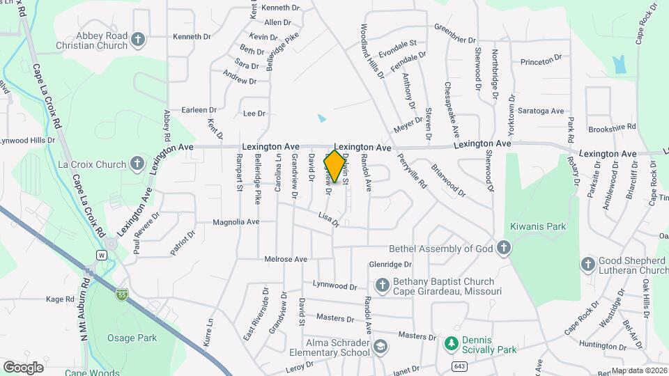 1954 Longview Dr Map and Location Details