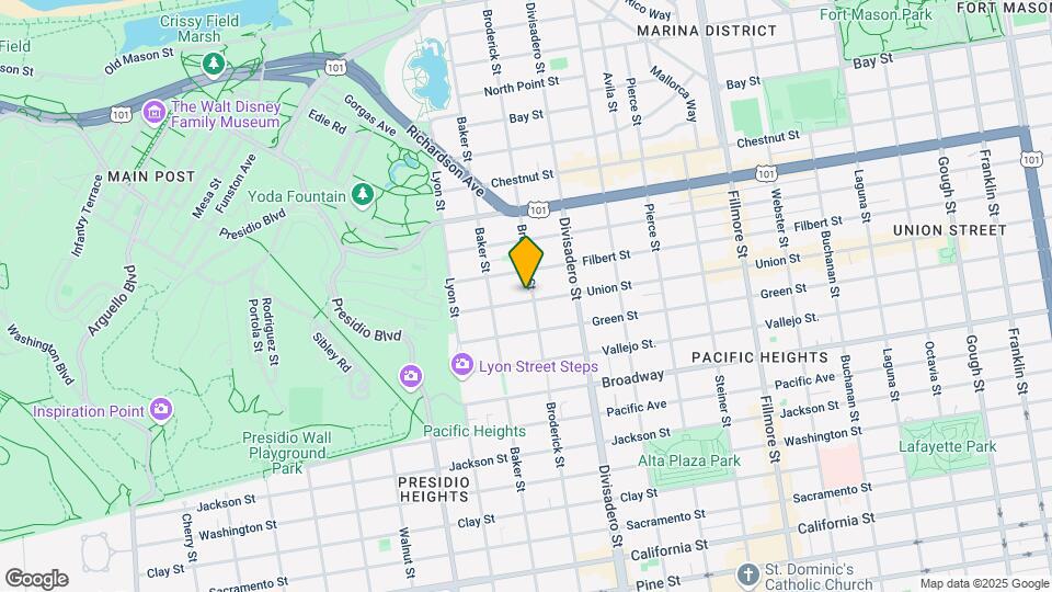 2815 Broderick St Map and Location Details