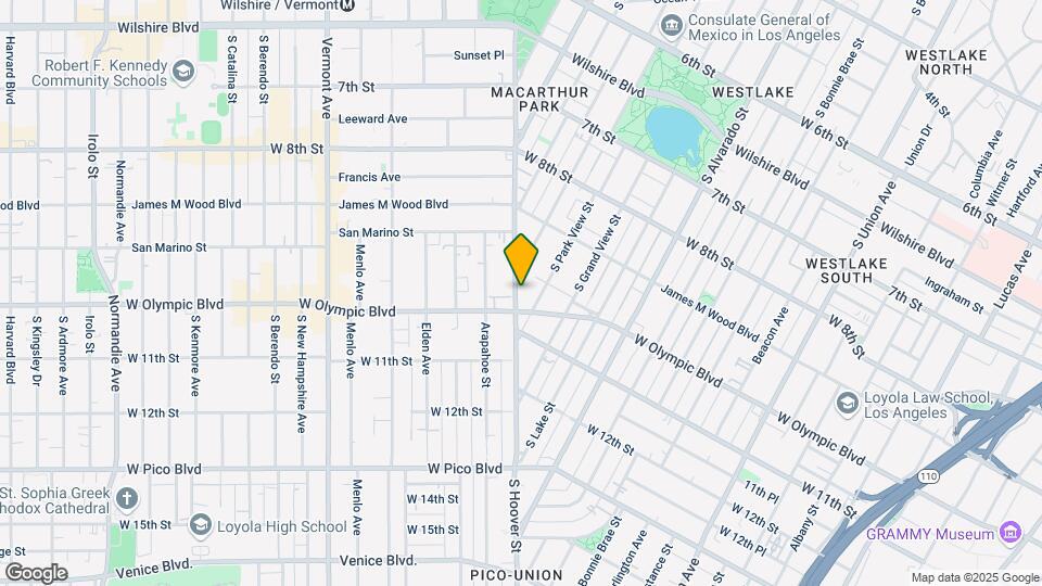 972 S Hoover St Map and Location Details