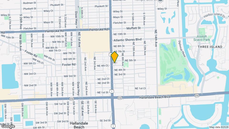 601 NE 4th Ct. Map and Location Details