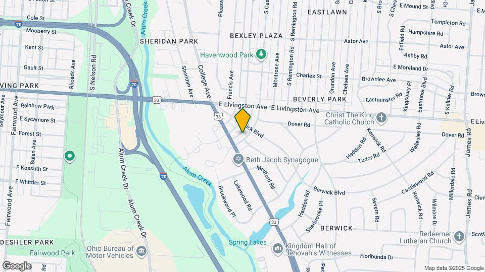 1133 S Cassingham Rd, Unit B Map and Location Details