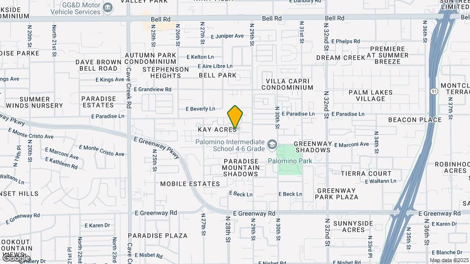 2814-2820 E Monte Cristo Ave Mapa y Detalles de la Ubicación