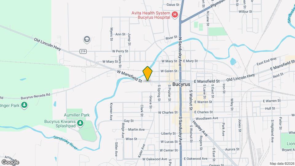 409 W Mansfield St Map and Location Details