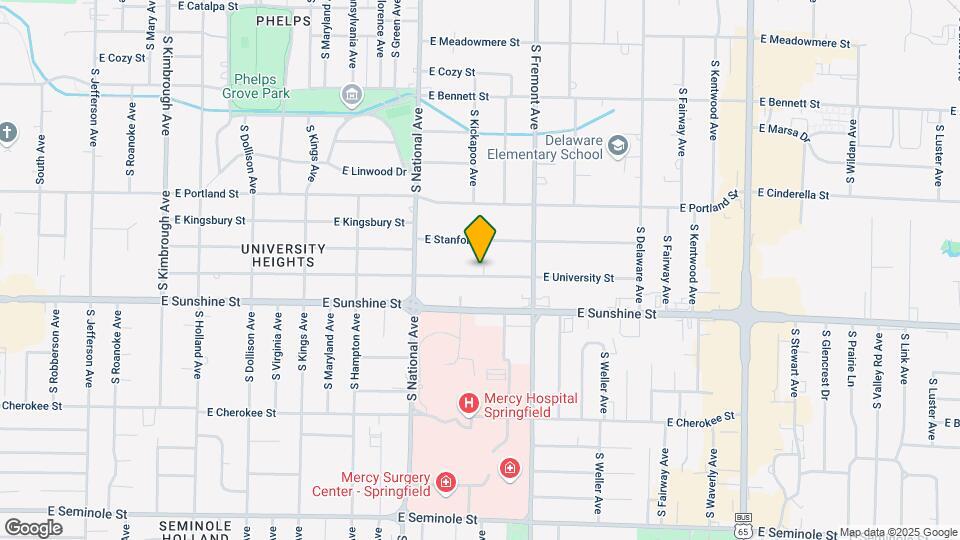 1301 E University St Map and Location Details