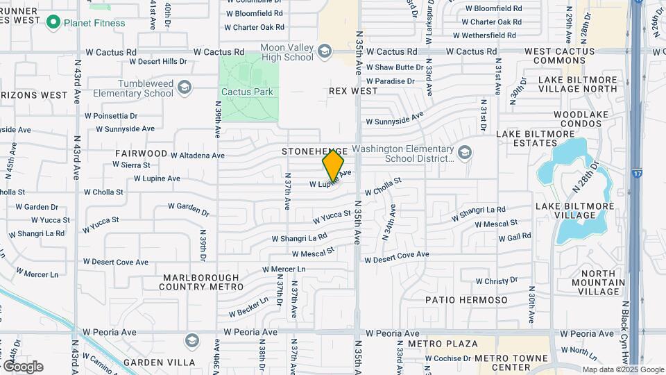 3543 W Lupine Ave Mapa y Detalles de la Ubicación