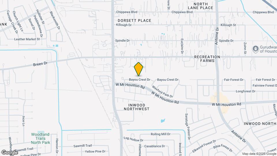 6910 Bayou Crest Dr Map and Location Details