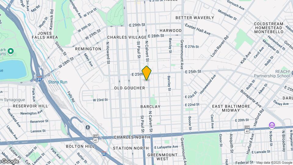 2422-2436 N Calvert St Map and Location Details