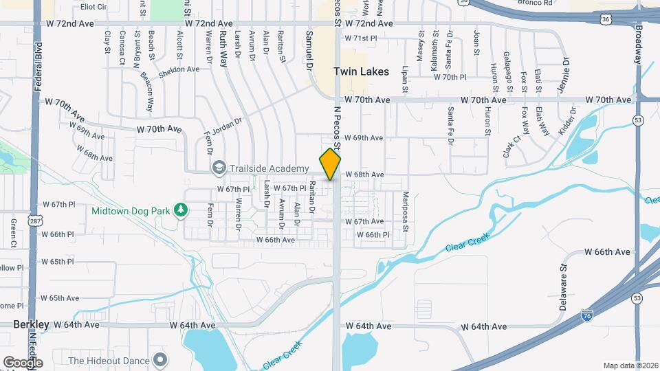 1621 West 67th Cir Map and Location Details