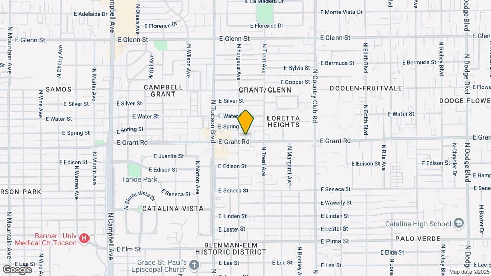 2611-2625 E Grant Rd Map and Location Details