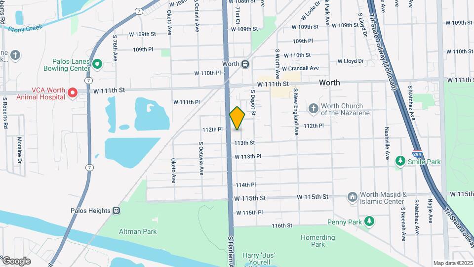 11245 S Harlem Ave Mapa y Detalles de la Ubicación