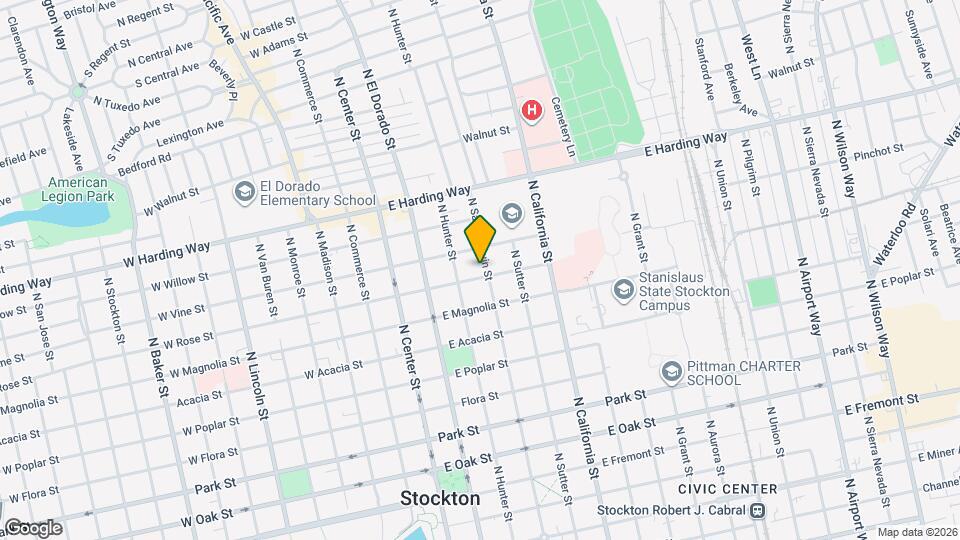 1209 N San Joaquin St, Unit 1209 Mapa y Detalles de la Ubicación