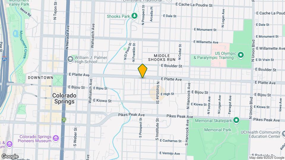 801 E Platte Ave-Unit -1 Map and Location Details