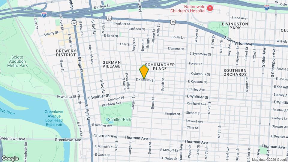 317 E Kossuth St Map and Location Details