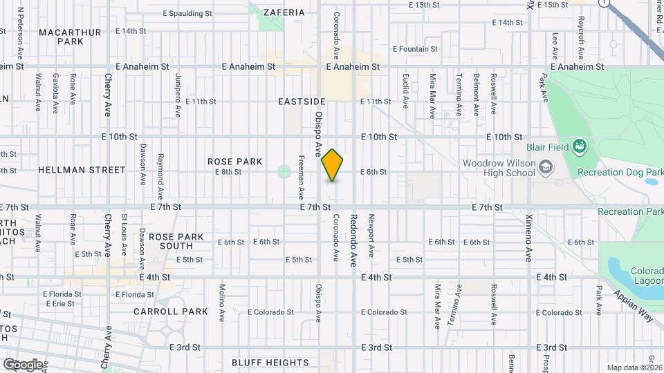 761 Coronado Ave Map and Location Details
