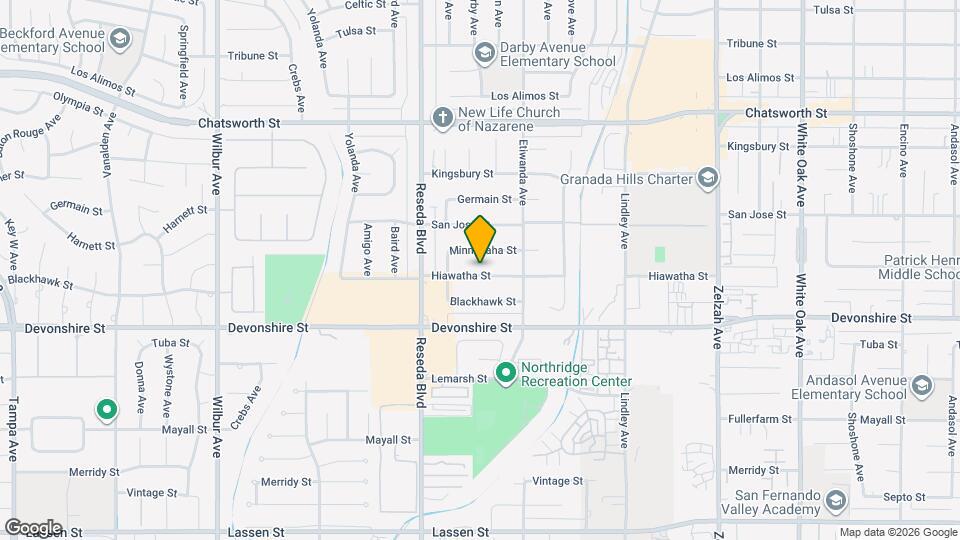 18349 Hiawatha St Map and Location Details