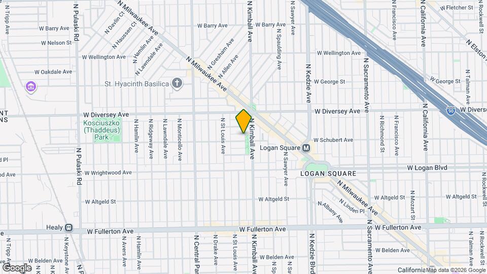 3414 W Schubert Ave, Unit 2nd Floor Map and Location Details