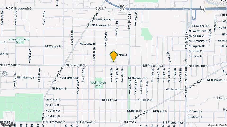 6923-6923 NE Prescott St Map and Location Details