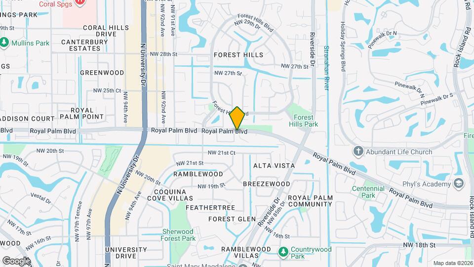 8750 Royal Palm Blvd, Unit 106 Map and Location Details