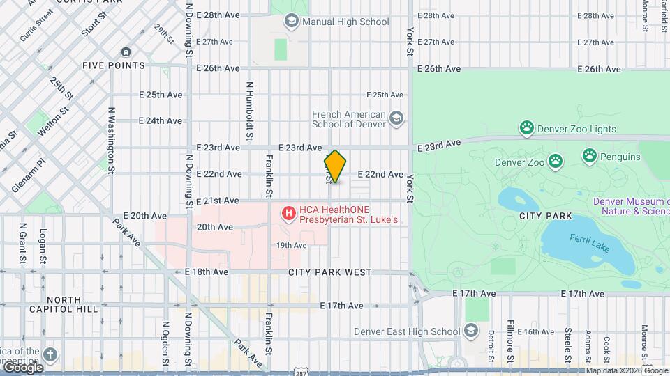 2126 High St, Unit Apt D Map and Location Details