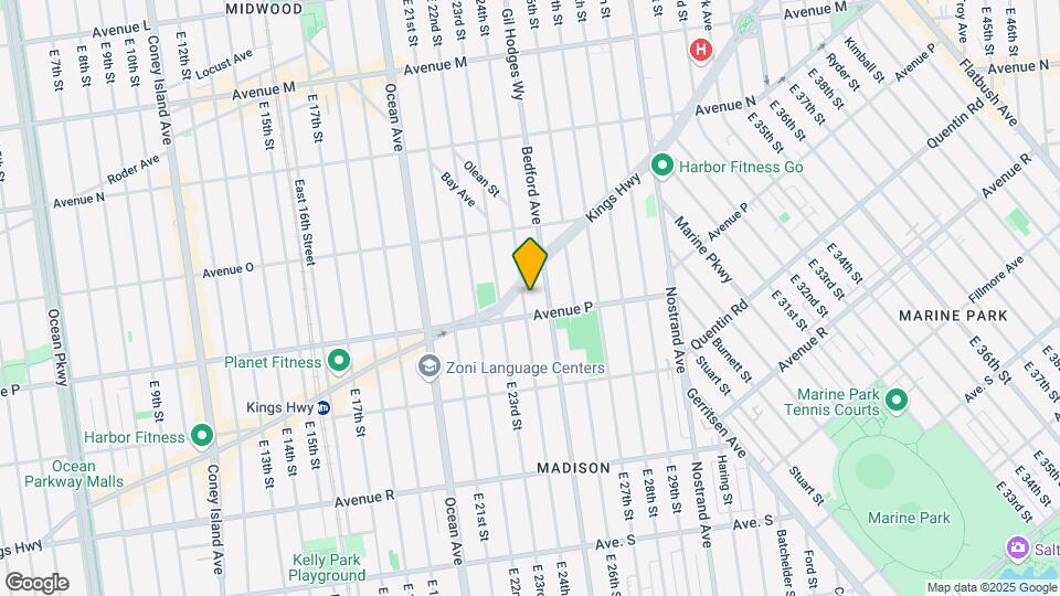 1581 E 24th St Map and Location Details