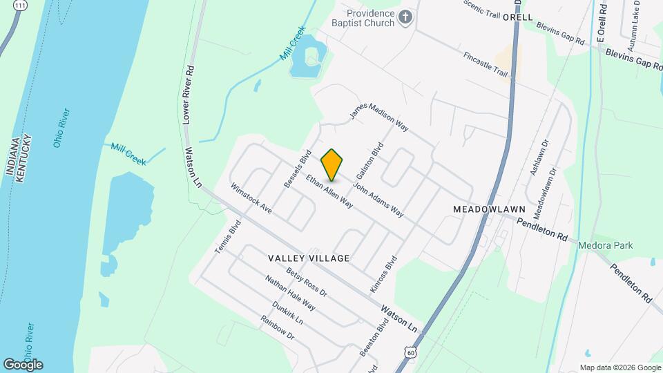 7107 Ethan Allen Way Map and Location Details