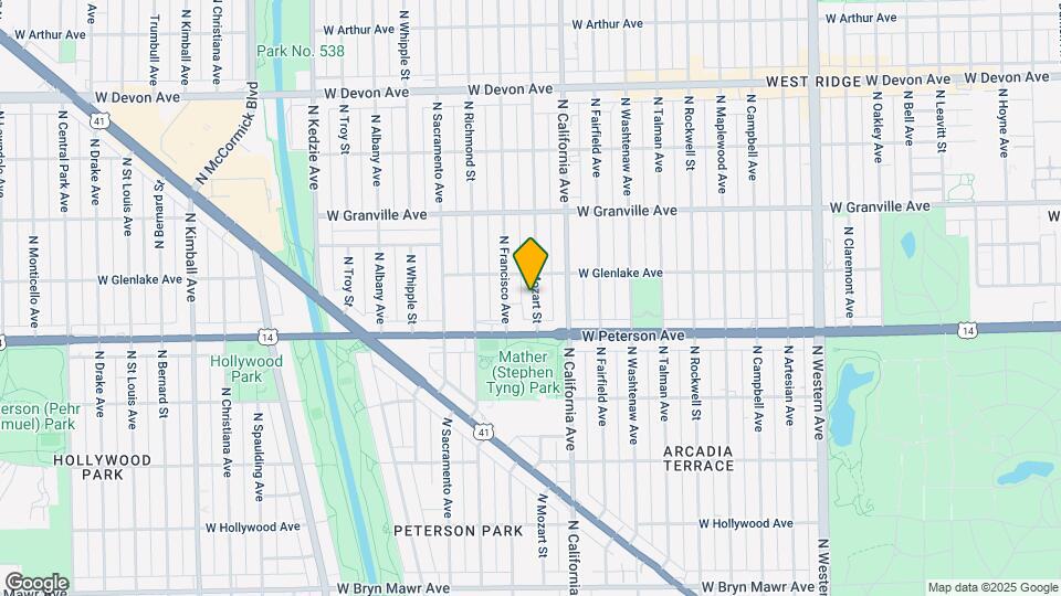 6038 N Mozart St, Unit Mozart Map and Location Details