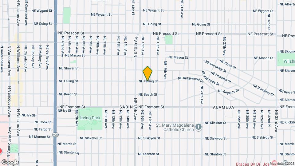 3837 NE 17th Ave Map and Location Details