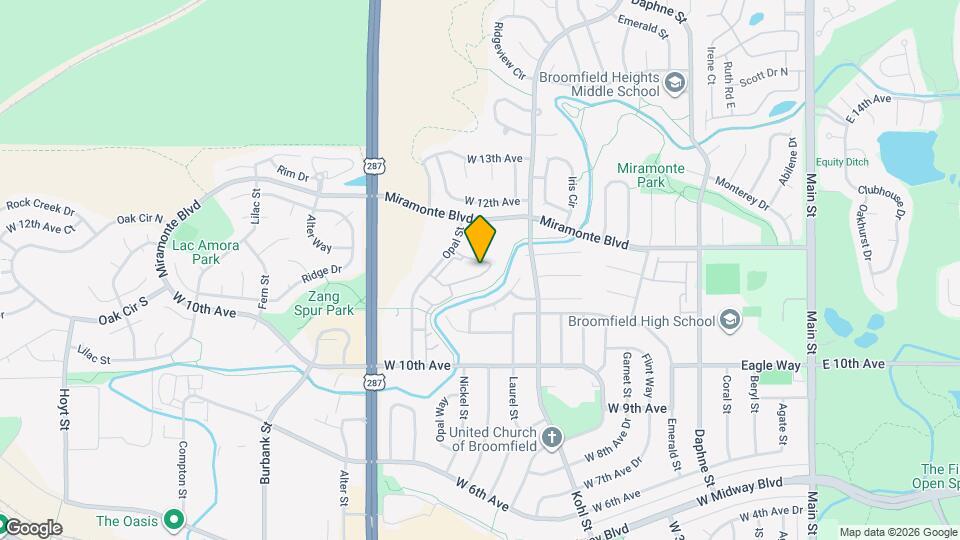 1166 Opal St Map and Location Details