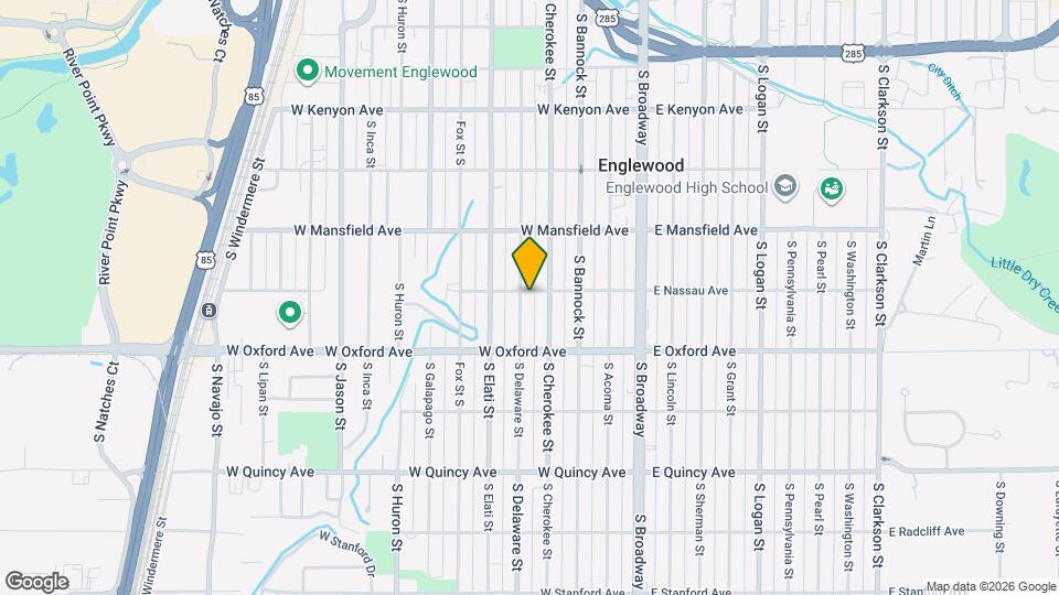 4000 S Delaware St Map and Location Details