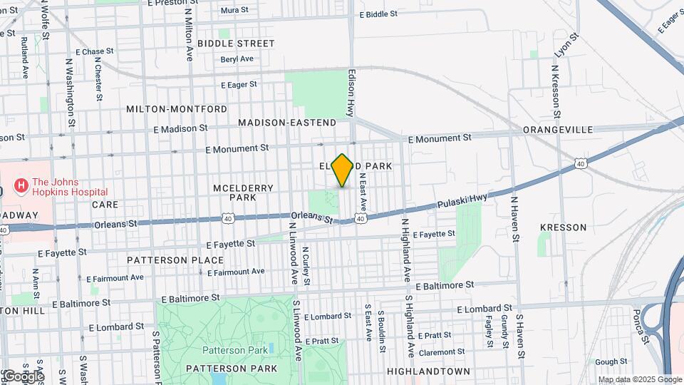 445 N Ellwood Ave Map and Location Details