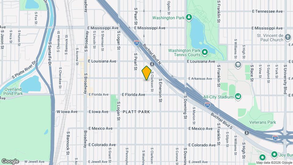 1420 S Washington St Map and Location Details