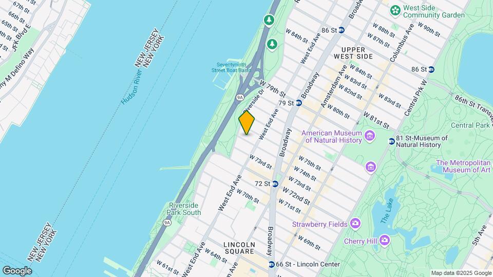 313 W 74th St Map and Location Details