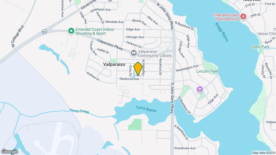 346a Okaloosa Ave Mapa y Detalles de la Ubicación