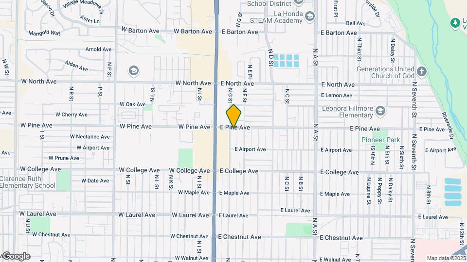 732 N G St Mapa y Detalles de la Ubicación