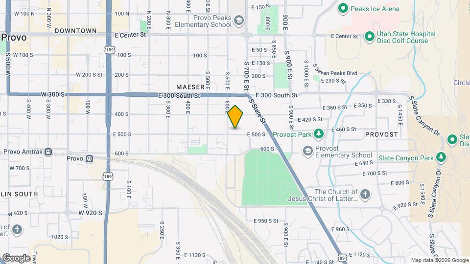 635 E 500 S, Unit Unit 1 Map and Location Details