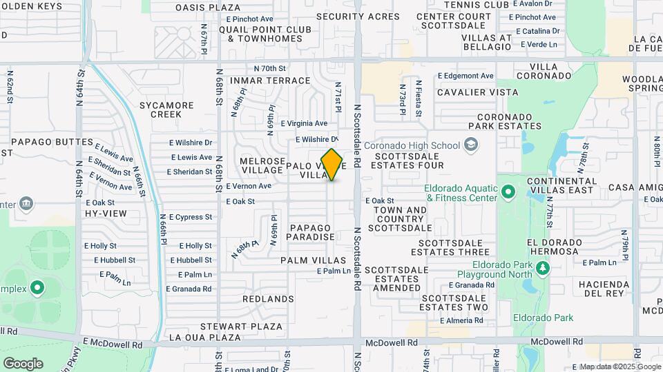 7102 E Oak St Mapa y Detalles de la Ubicación