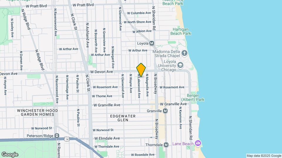 6331-6333 N Lakewood Ave Map and Location Details