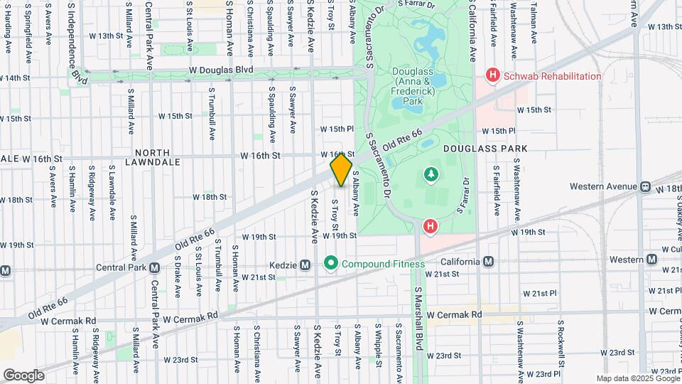 1663 S Troy St Map and Location Details