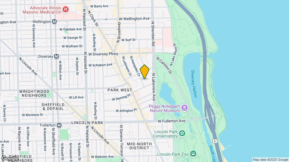 2619 N Hampden Ct, Unit Second Map and Location Details