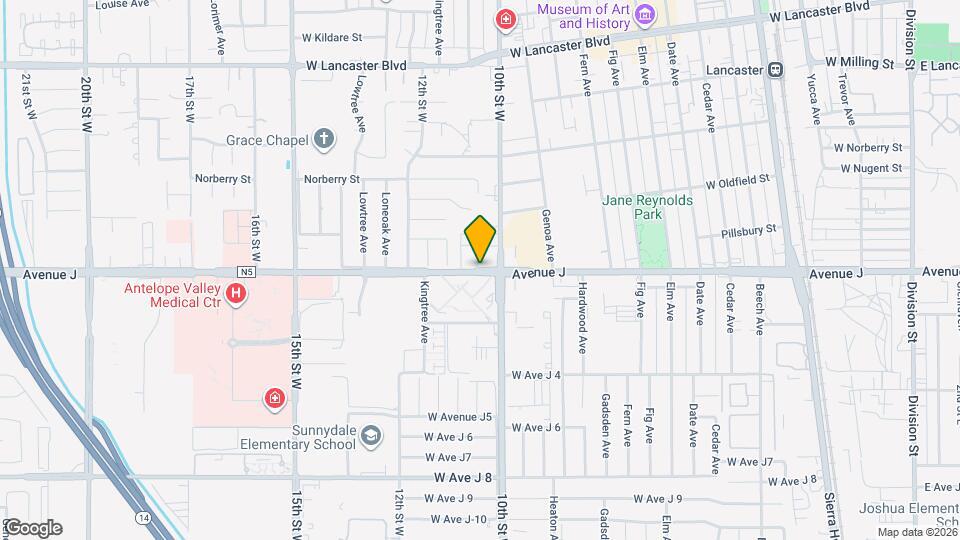 1021 W Ave J-8 Map and Location Details